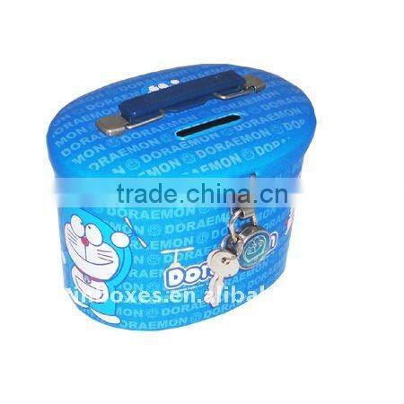 2013 cartoon cat child tin Coin Bank ( R170 )