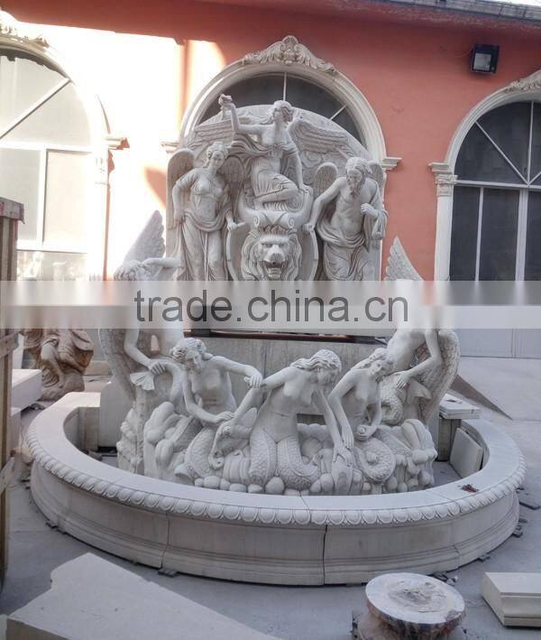 Luxury White Marble Wall Water Fountain