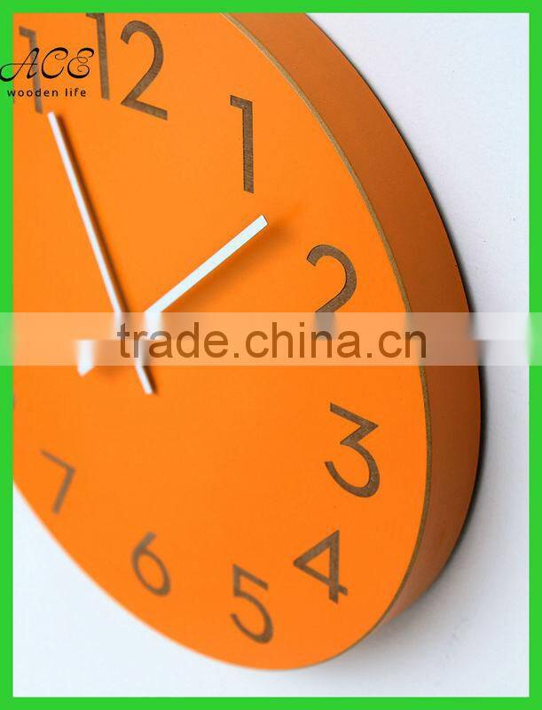 Round wooden wall clock Decorative wooden wall clock