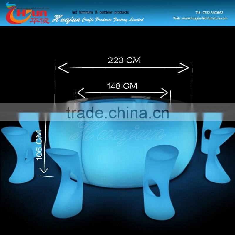 led bar furniture,led plastic color changing table