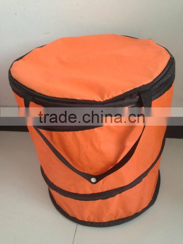 210D Polyester Pop Up Storage Bag With Cap