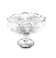 High quality glass sugar bowl with stand,candy box,glassware