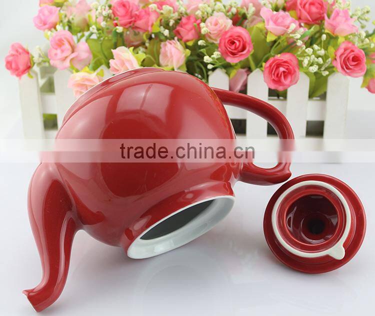 China factory custom logo promotion cheap red glaze porcelain Tea Accessories ceramic tea pot
