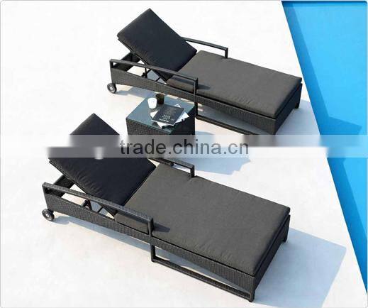 2017 Sigma SGS all weather trade assurance comfortable stackable resin wicker aluminum beach lounge chair