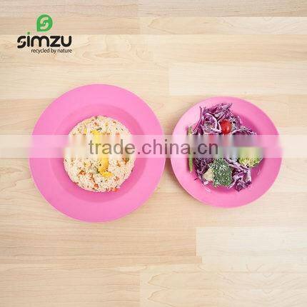 factory wholesale biodegradable bamboo fiber eco plate