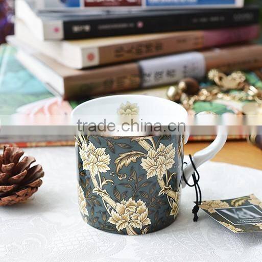 flower factory coffee tea porcelain ceramic cups saucers set