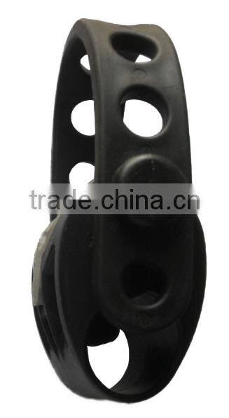 plastic buckle with rubber strap