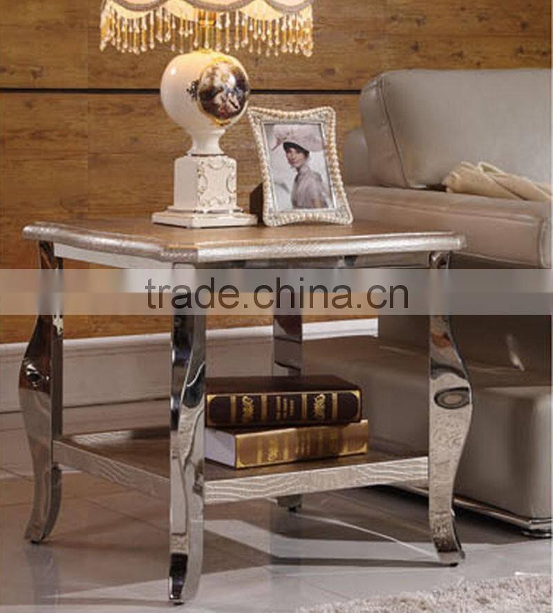 high quality stylish stainless steel coffee corner table for living room furniture decoration B109-2