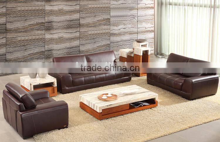 European style Italian split leather sectional sofa home sofa