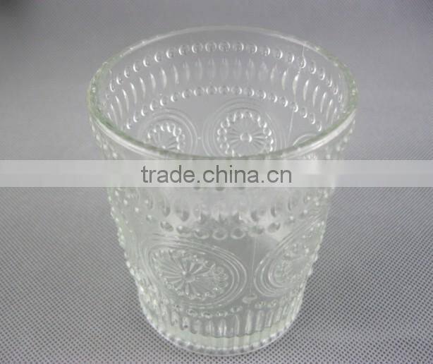 carving glass candle holder / glasswar