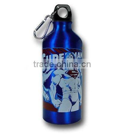 Food Grade Eco-Friendly 750ML Superman aluminum Sports Water bottle