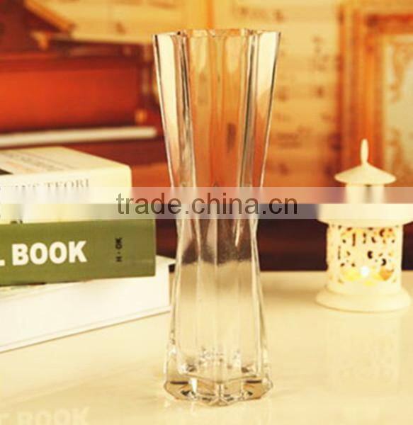 Wholesale glass flower vase tall slim vase