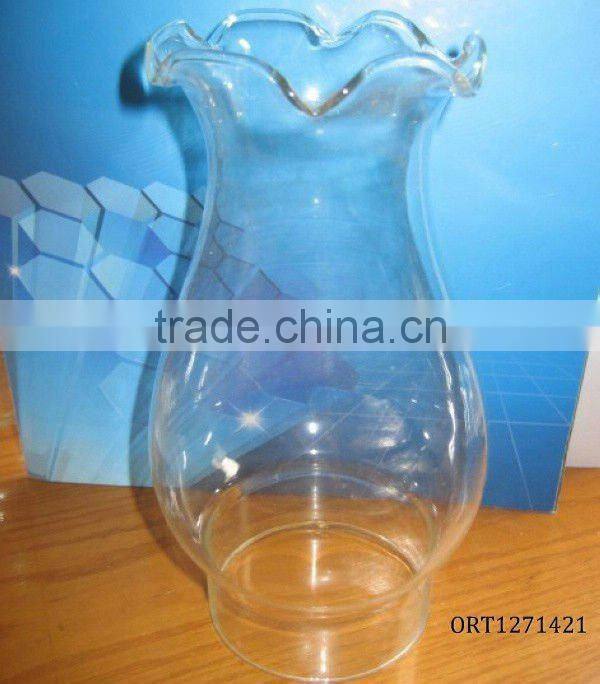 glass lamp shade with wave top