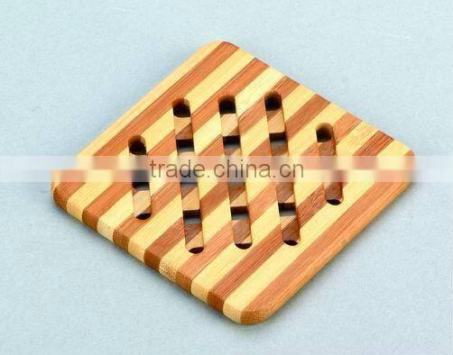 SQUARE WOODEN/BAMBOO bowl plate dish PADS with hole