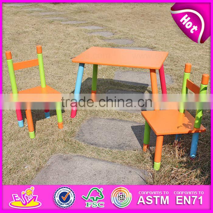 2015 Garden sets table and chair for kids,wooden toy table and chair for children,High quality table and chair for baby WO8G086
