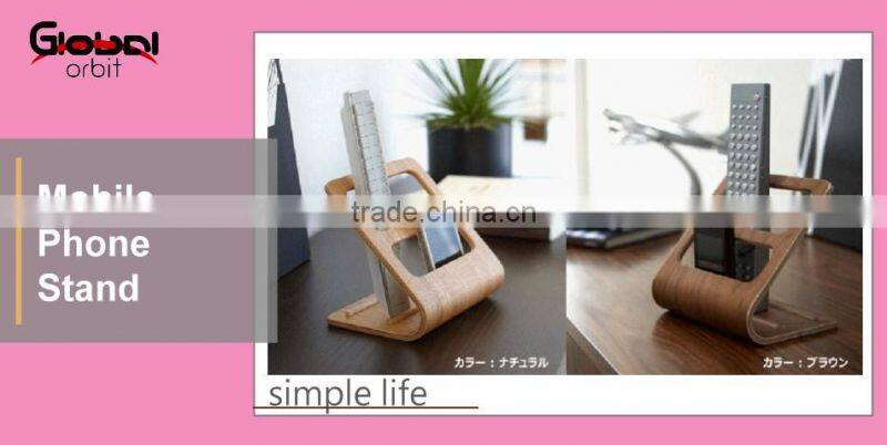 Calculator Holder TV Remote Control Holder Wood Desktop Office Desk Supply Oranizer