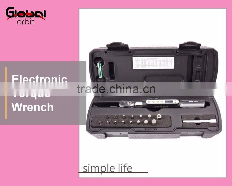 Interchangeable 1-20Nm 1/4 Inch Electronic Value Digital Reversible Preset Torque Wrench Set