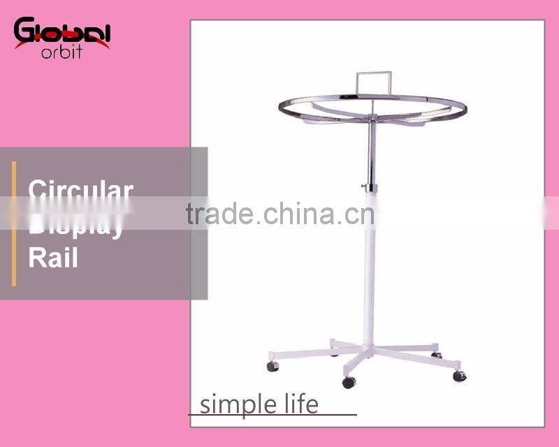 Steel Adjustable Arm Store Fixture Display Stand 4 Way Garment Hanging Rail