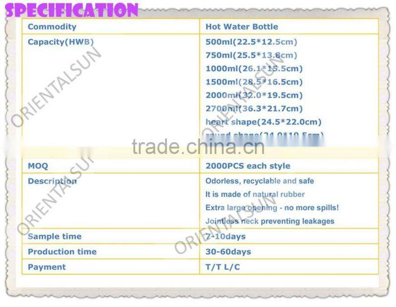 Pink Words Cotton Rubber Hot Water Bottle