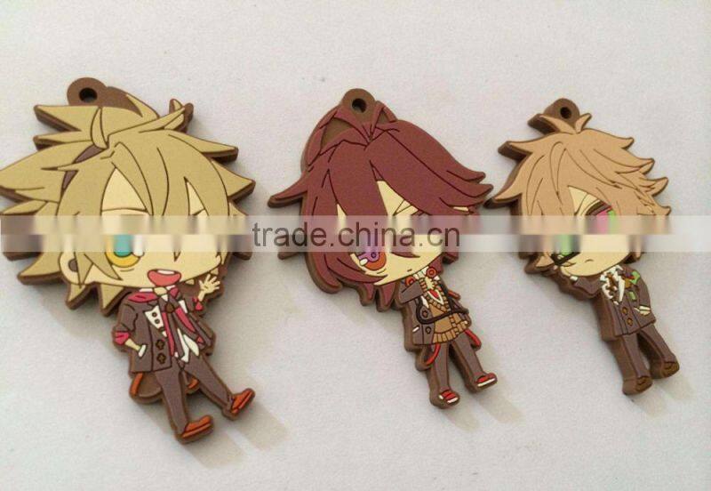 fancy customized rubber High quality 3D PVC rubber key chains