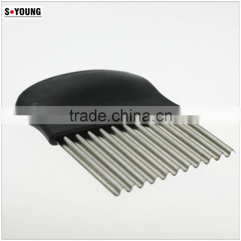 42014 stainless steel cheese vegetable crinkle cutter