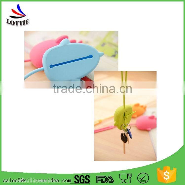 Promotional Portable silicone key holder bag Flexible Silicone Key Bag and Card Case