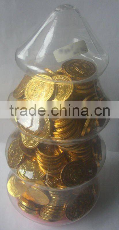 Round Gold Coin Bubble Gum