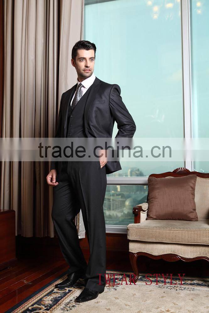 Stripe notch lapel 3pcs business suits for man/ suit men