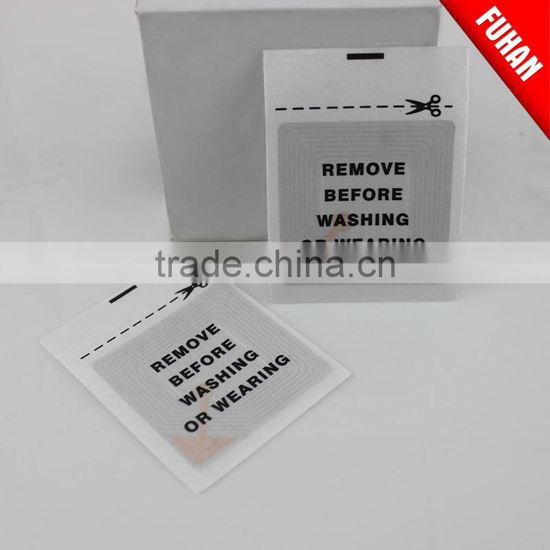 Custom Hot sale anti-theft alarm woven label security label for clothing