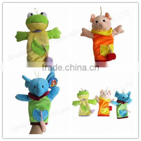 Wholesale making realistic animal hand puppet stuffed panda toy