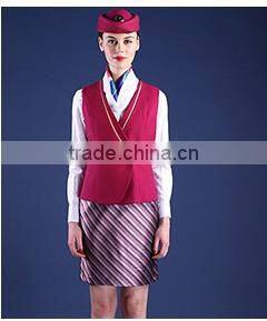 Vest Anf Skirt Set Airline Hostess Uniform