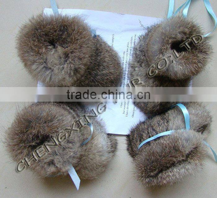 CX-SHOES-07 Genuine Rabbit Fur Baby Shoes