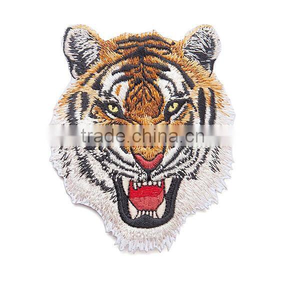 2017Customized tiger Embroidery Patch, new Custom Embroidered 3D Logo Patch