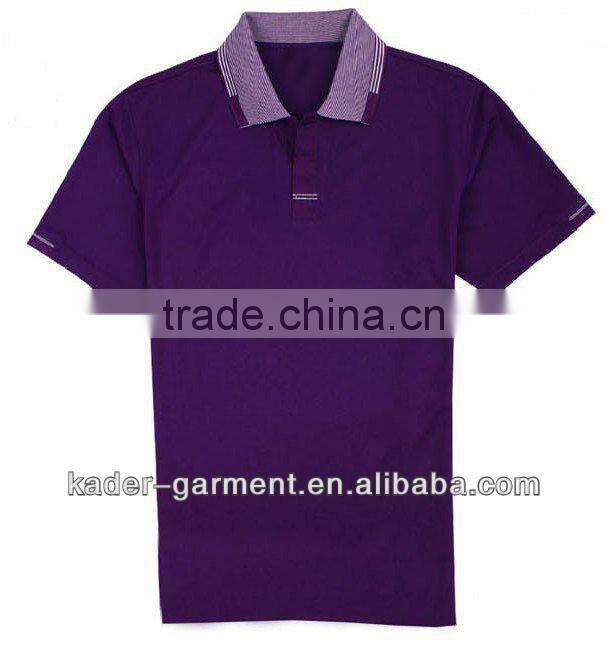 plain polo shirt for men striped collar