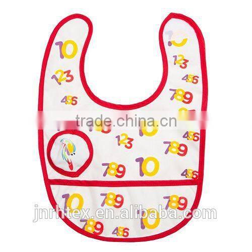 Absorbable eco-friend cotton baby bibs printing for promotion