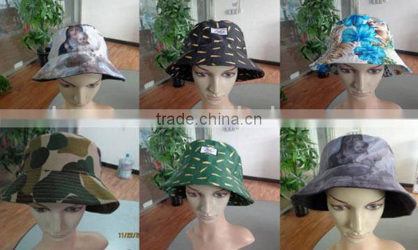 Roll up white cool custom tie dyed bucket hat