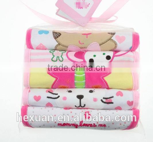 OEM or Stocked ,5PCS/SET Baby Bibs set,Mesh bag baby Babybibs set,100%cotton bib