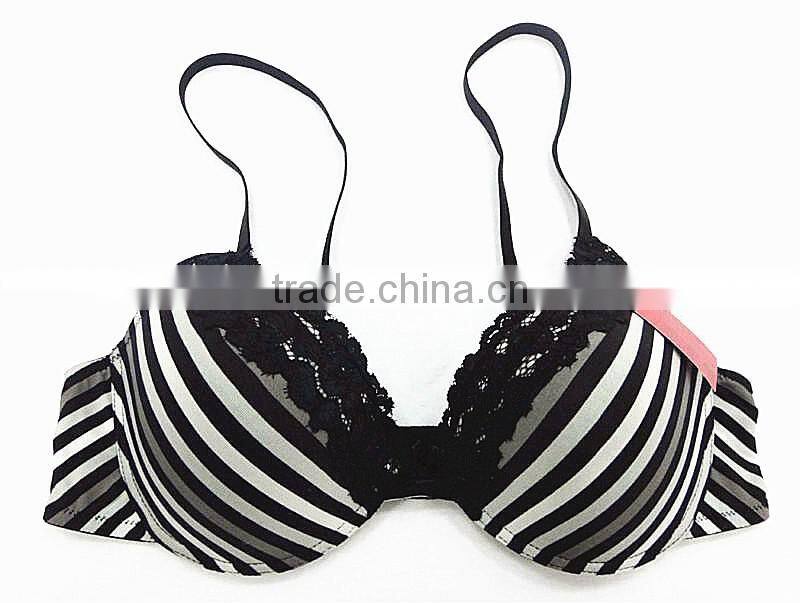 Ladies fashion design sexy red padded bra girls underwear bra new design