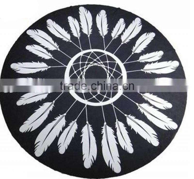 Peacock Mandala Round Tapestry Throw Hippie Gypsy Beach Blanket Yoga Mat Boho