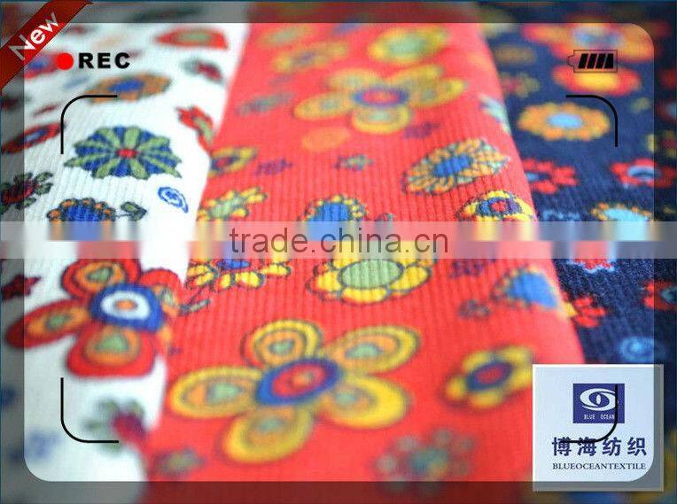 printed corduroy fabric wide wale corduroy fabric