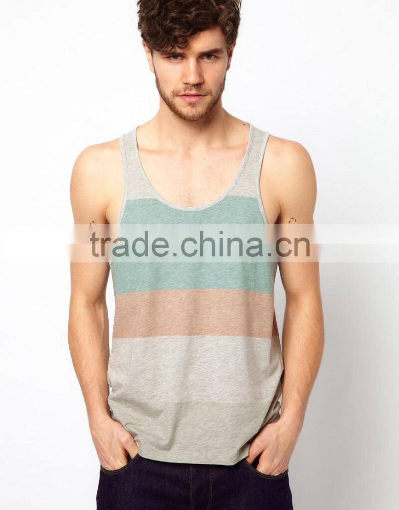 Racer Back Stripe Tank Top