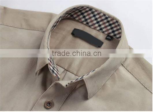 newest style 100% cotton non iron men casual corduroy shirt