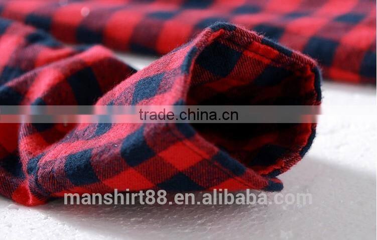 twin chest pocket slim fit checked soft brush flannel shirt