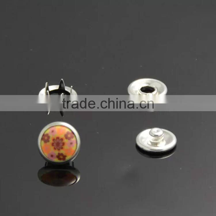 Factory Sale Custom Spring Button Rhinestone Snap Button For Garment