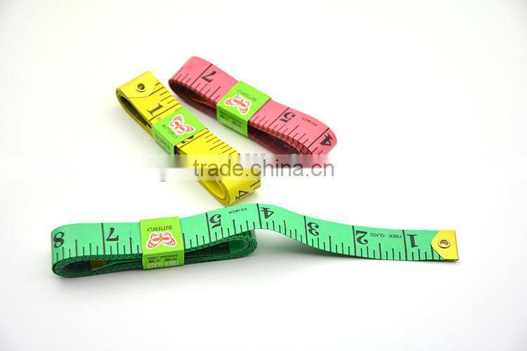 Hot Sale 2*150cm 6Color Butterfly Brand Sewing Clothing With Hole Tailor Measuring Tape