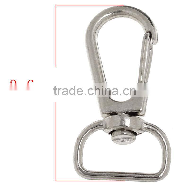 Silver Tone "D" Shaped Clasps for Key Ring
