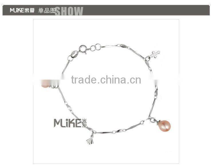925 silver bracelet with Freshwater Pearl M3006