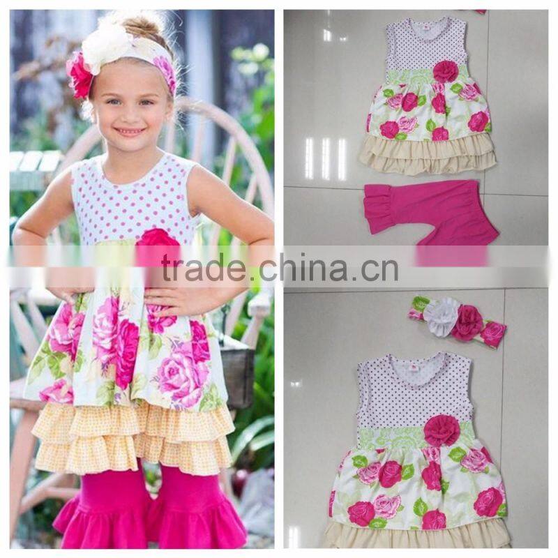 2017 latest design summer baby girl halter flower printing romper