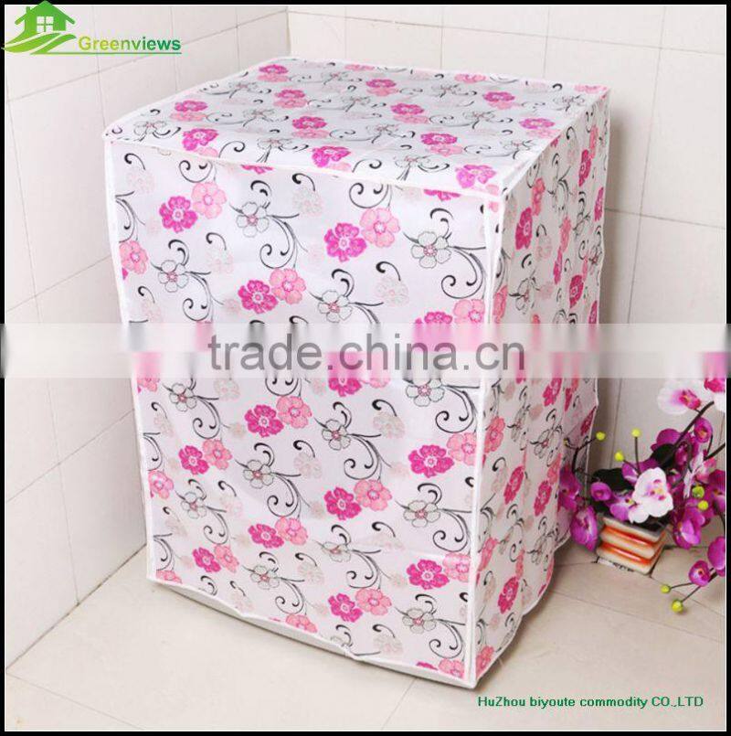 Washing machine fabric cover Water proof washing protective cover thick plastic with flannel in middle cover