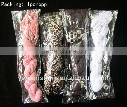 Loop glosy jewelry scarf